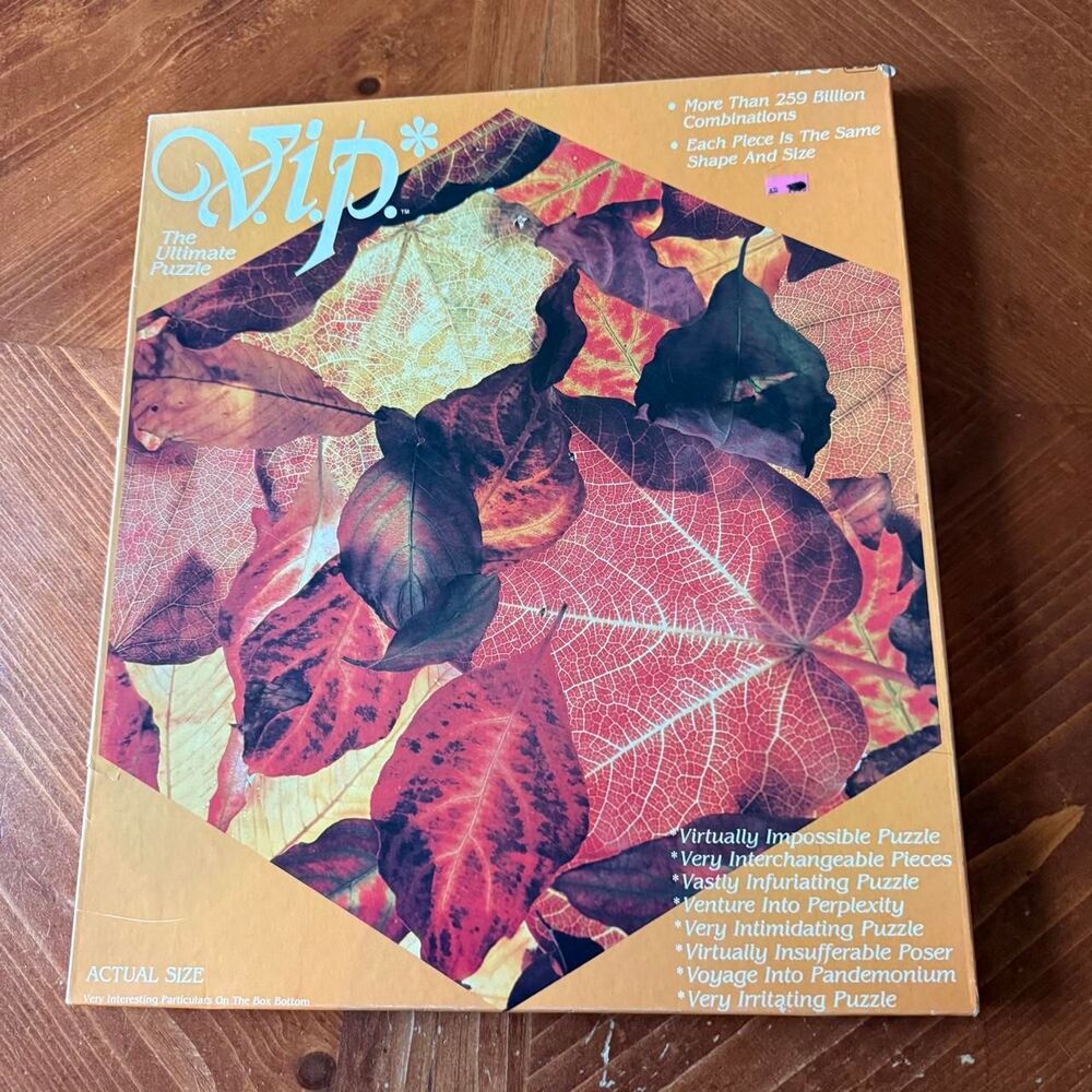 Whitman VIP Board Game OS Multicolor Autumn Leaves Impossible Tray Puzzle